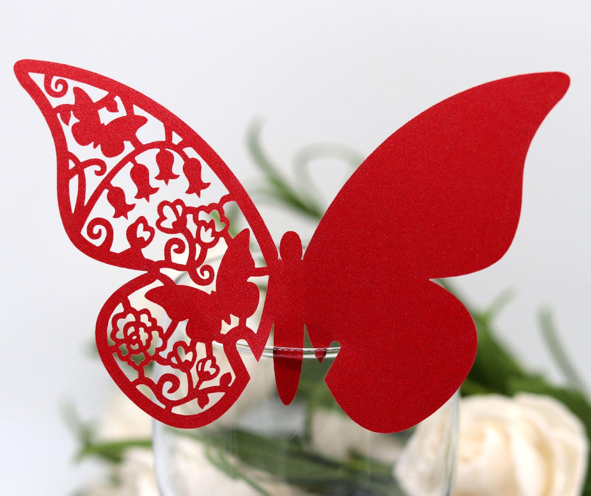 Laser Cut Place Cards With Butterfly Paper Cutting Name Party Place Wedding Decorations ZZ