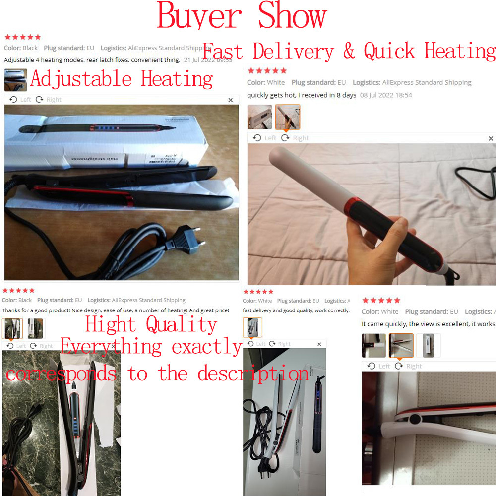 Hair Straighteners Negative Ion Electric Splint Straightener Flat Iron Curling Straightening Irons Professional Plates 230906