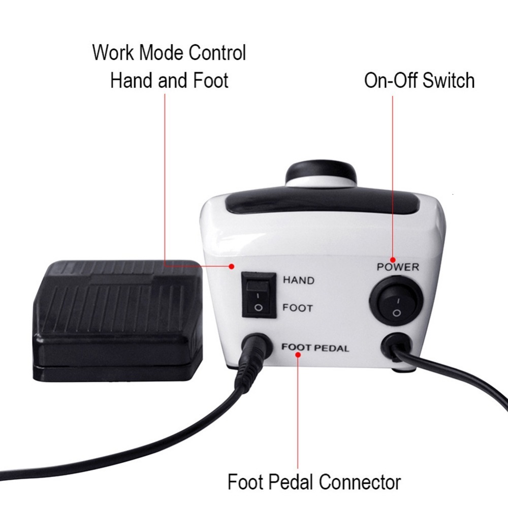 Nail Manicure Set 32W 35000RPM Pro Electric Drill Machine Apparatus For Pedicure Files With Cutter Art Pen Tools 230906