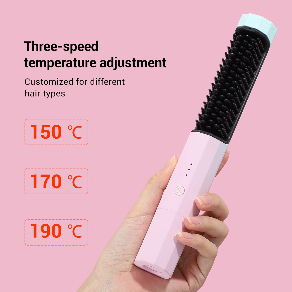 Hair Straighteners 2 In 1 Straightener Brush Professional Comb for Wigs Curler Styling Tools 230906