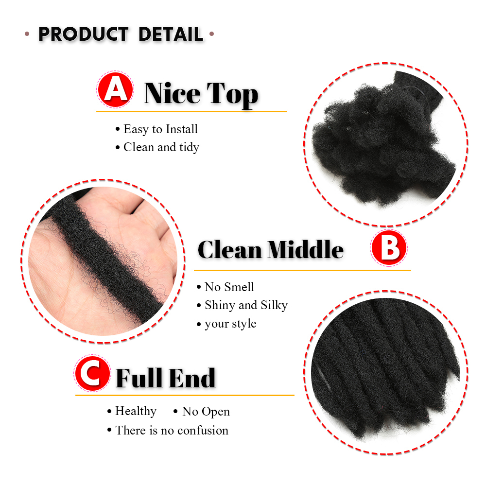 Human Hair Bulks Handmade Dreadlocks Crochet Hair Synthetic Straight Faux Locs Hair Extentions Whosale For Men And Women Fashion Heymidea 230906