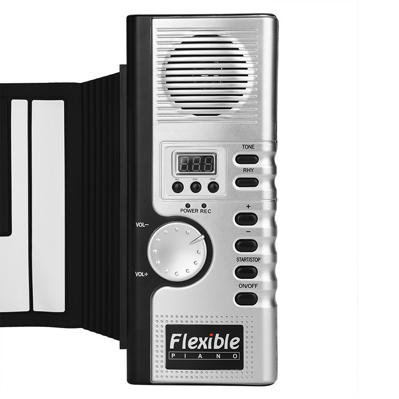 61 Keys Roll Up Piano Portable USB Rechargeable Electronic Hand Roll Piano Environmental Build in Speaker Silicone Soft Piano Keyboard For Beginners