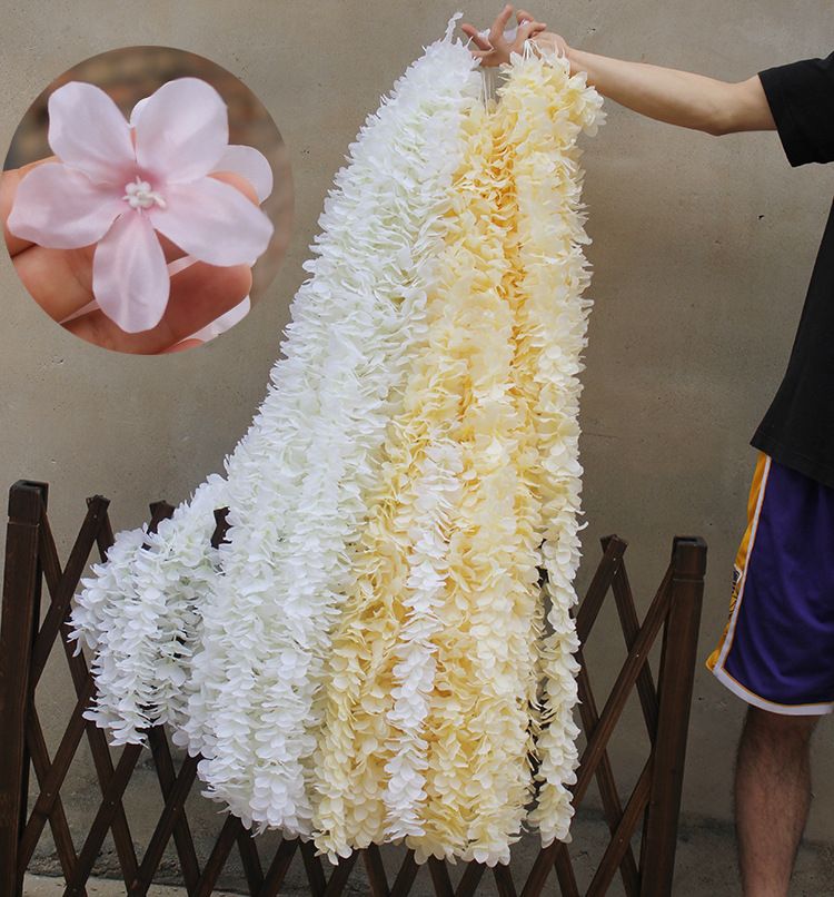Decorative Flowers 100CM Artificial Cherry Blossom Vine Silk Strings For Party Wedding Ceiling Decor Fake Garland Arch Ivy Diy ZZ