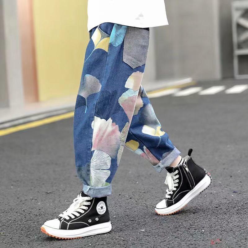 Jeans Kids Boys Fashion Clothes Ripped pants Denim Clothing Children Baby Boy Cowboy Long Trousers AS23 230905