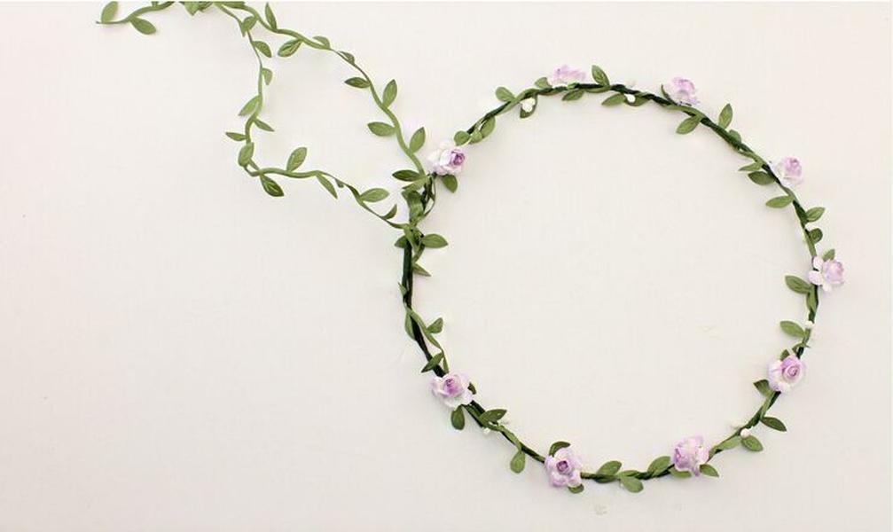 Fairy Leaves Rattan Wedding Garlands Bridesmaid Bridal Headband Flower Crown Bohemia Beach Head Flower Girl Accessories ZZ