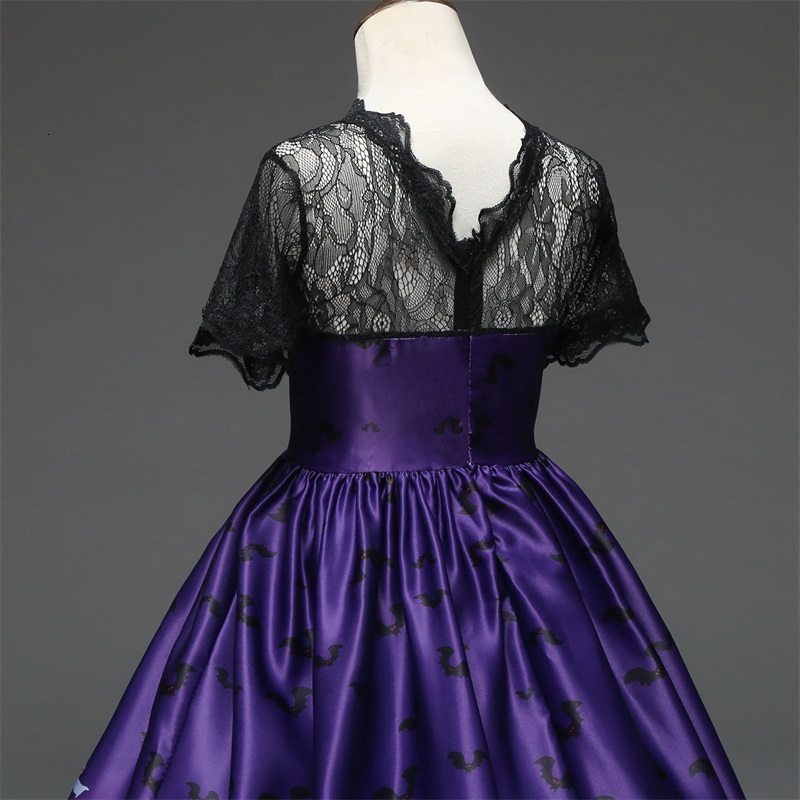 Cosplay Halloween Magic Witch Girls Costume Ghost Bat Dark Carnival Party Dress for 3 10 Years Kids Disfraz 230906