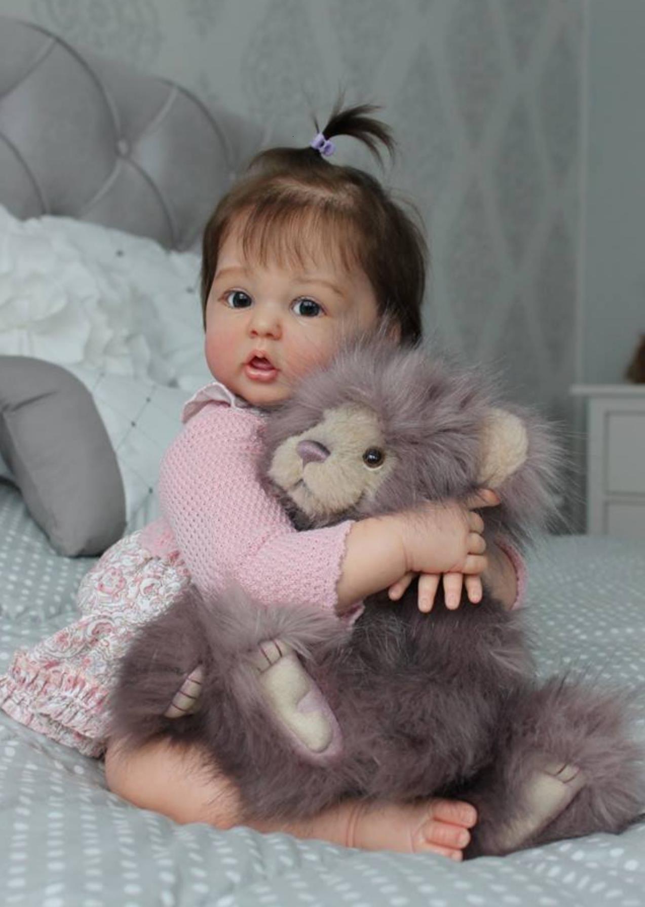 Dolls BZDOLL Dua Versi 50Cm 60Cm Bayi Terlahir Kembali 3D Cat Kulit dengan Vena Realistis Silikon Boneka Mainan Buatan Tangan Putri Balita Bebe 230905