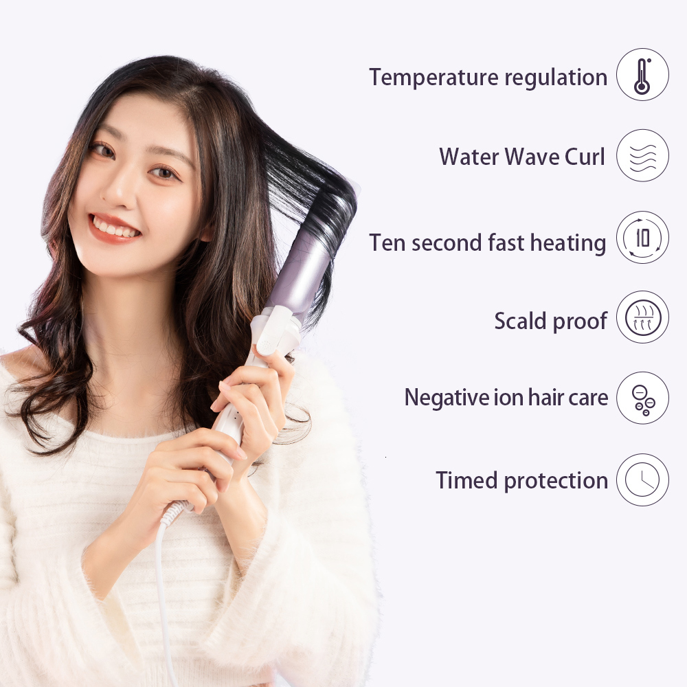 Curling Irons 40mm Hair Curlers Negative Ion Ceramic Care Big Wand Wave Styler 3 Temperatures Fast Heating Styling Tools 230906