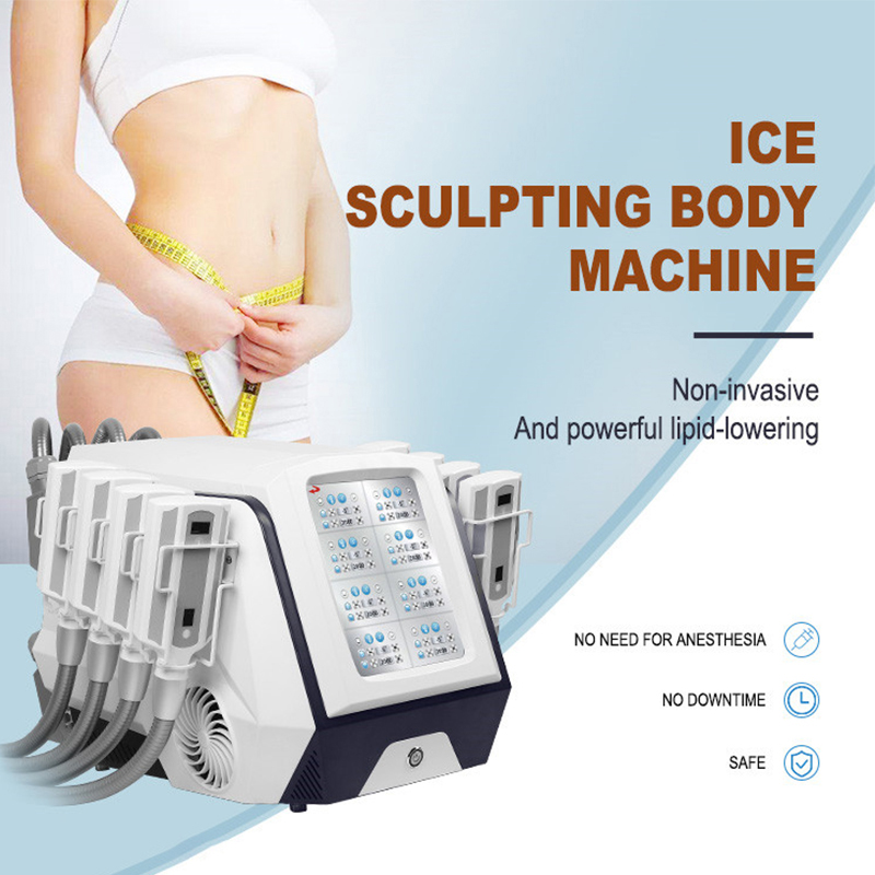 2026 New Arrival 8 Handles Diamond Ice Cold Body Sculpting Cryo Slimming Fat Body Freezing Machine Belly Wrinkles Removal Stretch Marks Removal