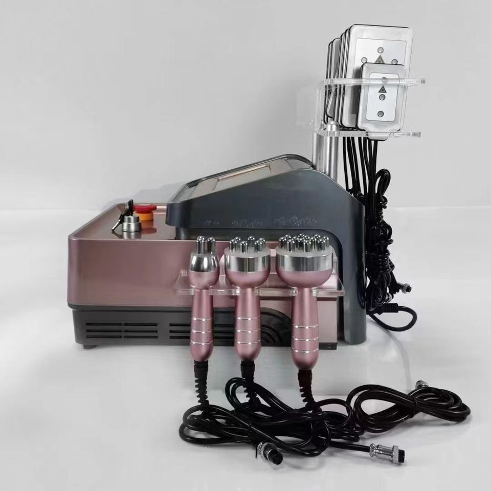 2024 NEW S Shape Vacuum Ultrasonic 6 in 1 Lipolaser Body Cavitation Machine 8Pads Lipo Laser Rf Skin Tightening Beauty Machine