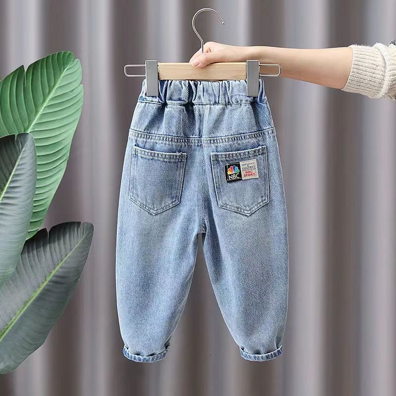 Jeans Kids Boys Pants Spring And Autumn 2023 Baby Hole Casual Children's Handsome Clothing 230905