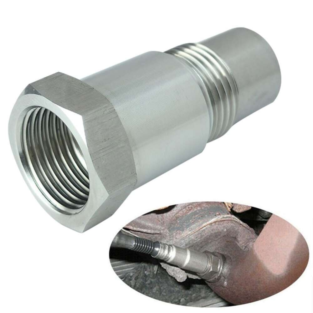 New 1/2Pcs Extension Filter Oxygen Sensor Connector Extender Spacer Internal Thread M18*1.5 Stainless Steel Adapter Car Parts