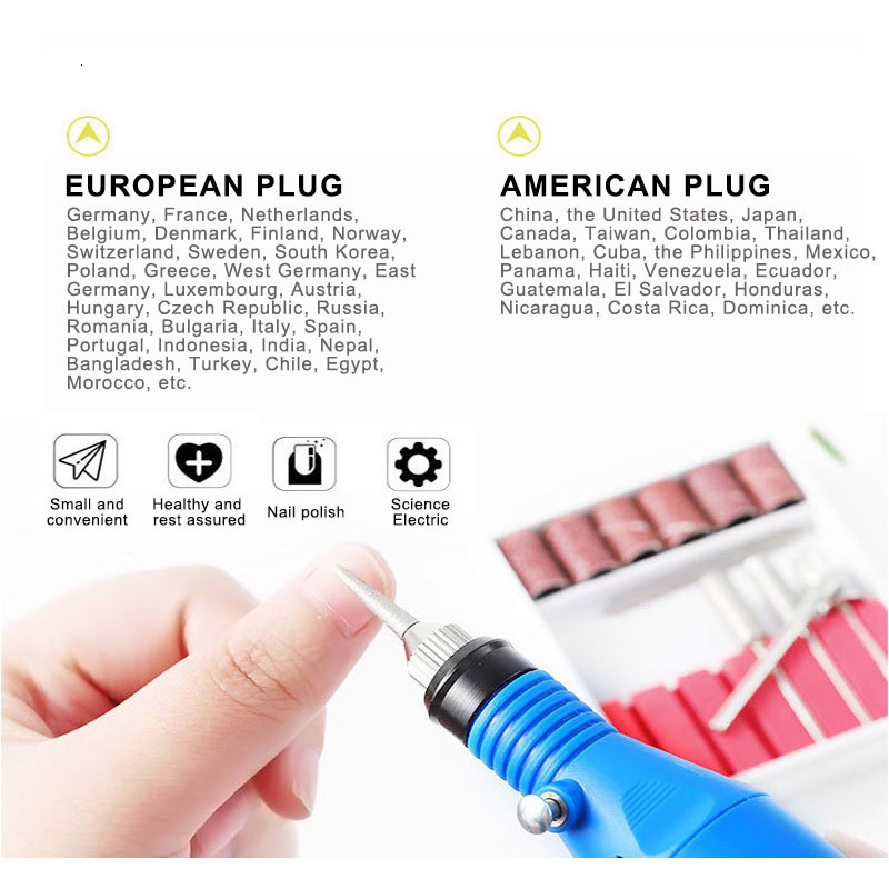 Nail Manicure Set 1 Professional Electric Drill Machine Milling Cutter Art File Grinder Grooming Kits Polish Remover 230906