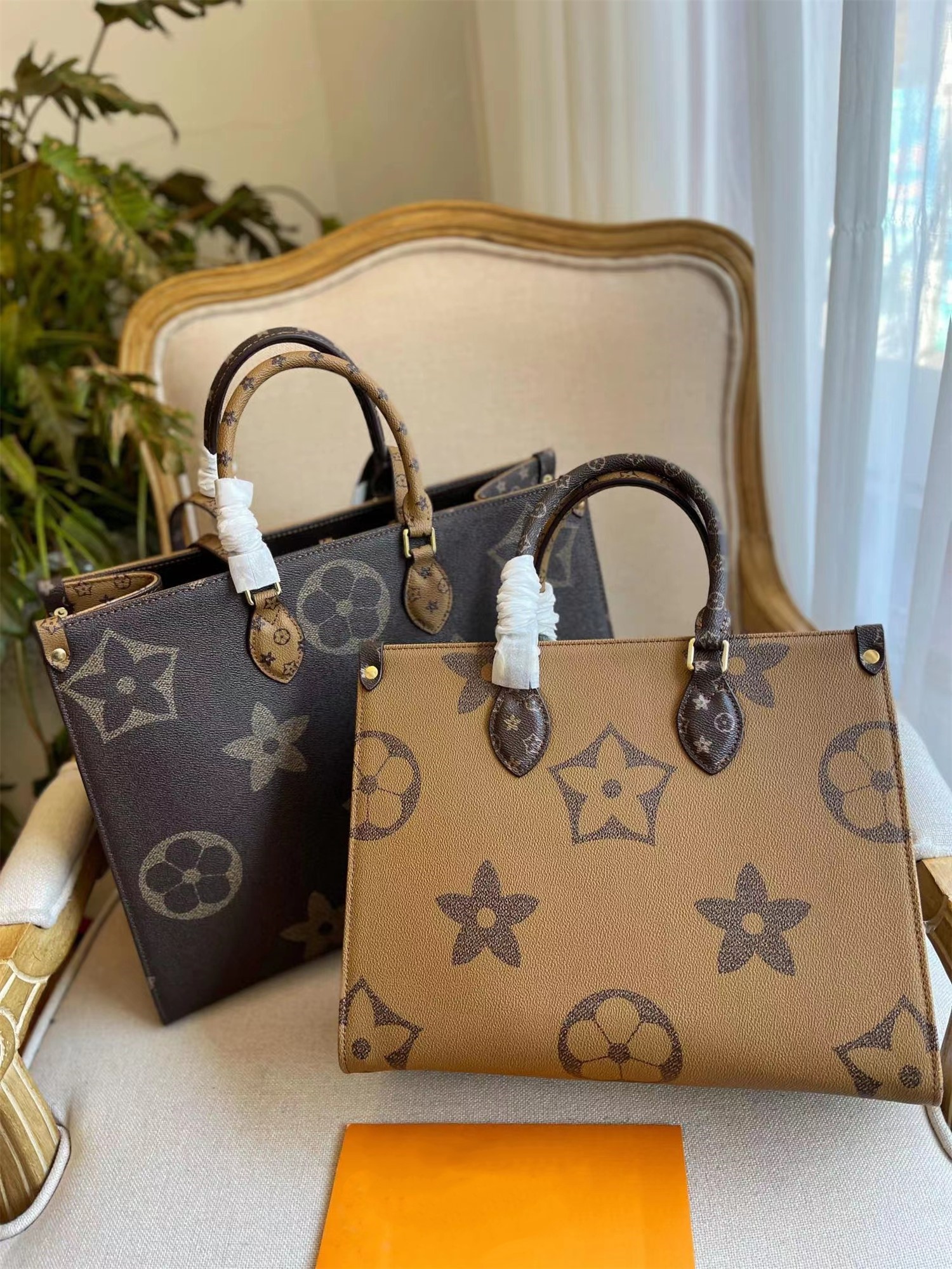 Luxury totes designer bag womens handbags Onthego tote bag Hot Crossbody flower ladies Casual PVC Genuine Leather purse shoulder bags female Large handbag MM