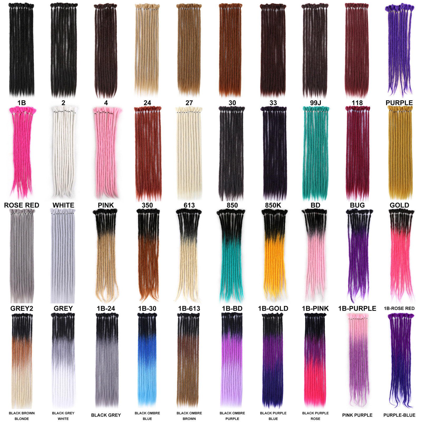 Human Hair Bulks Hippie Reggae Hair Dreads Handmade Dreadlocks Hair Extension Soft Locks Crochet Hair Faux Locs Hip Hop Rock Roll Braiding Hair 230906