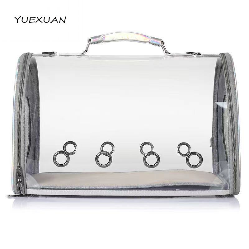 yuexuan transparent cat bag space capsule style large space portable pet bag breathable outdoor portable cat and dog bag carriers
