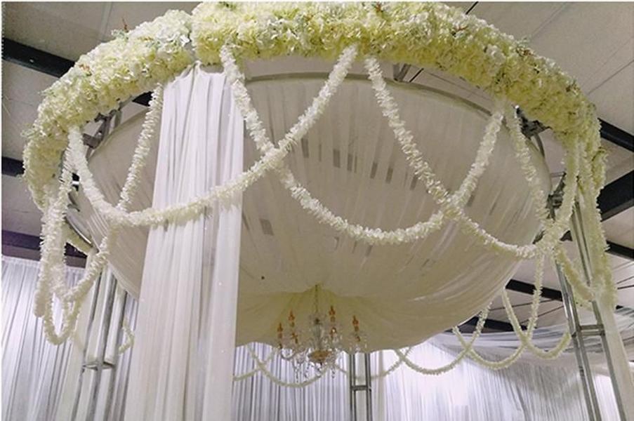 Decorative Flowers 100CM Artificial Cherry Blossom Vine Silk Strings For Party Wedding Ceiling Decor Fake Garland Arch Ivy Diy ZZ