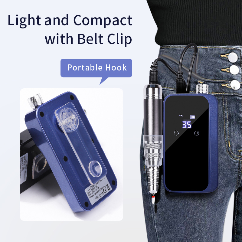 Nail Manicure Set Drill Professional Lathe Machine Mill For Electric Nails Sander Polisher Cutter File 35000rpm Gel Motor 230906