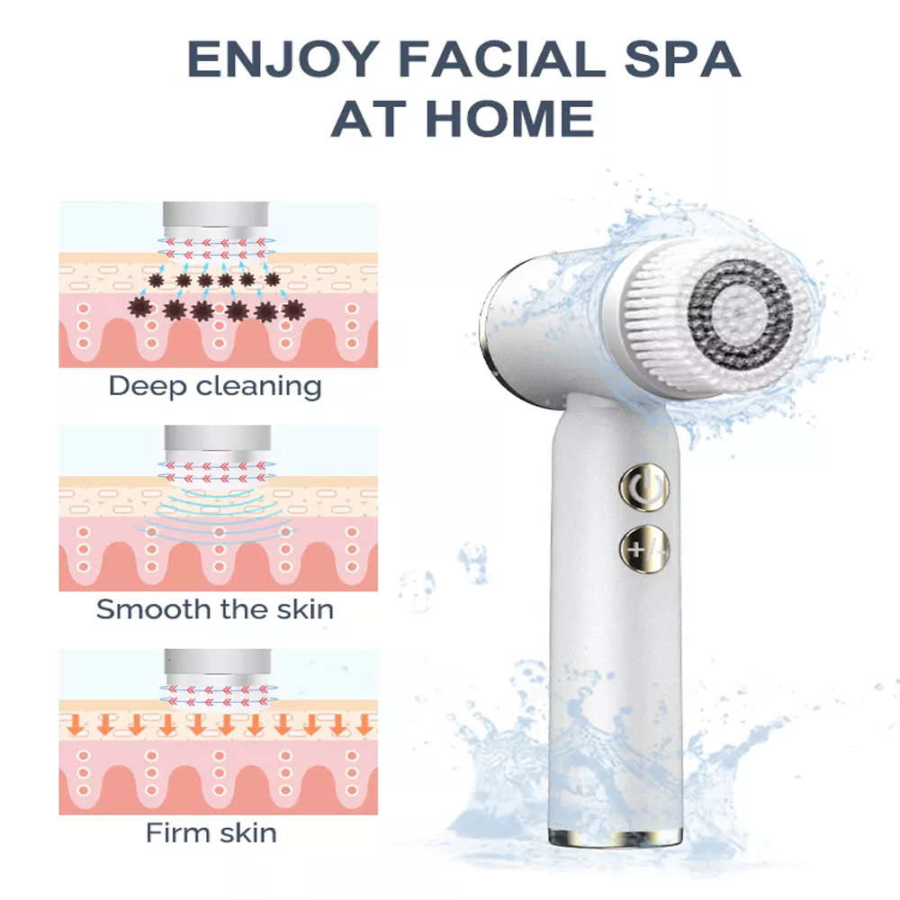 Face Care Devices Silicone Cleansing Brush Waterproof Face Cleaner Blackhead Removal Acne Pore Clean Skin Rejuvenation Beauty Care Machine 230906