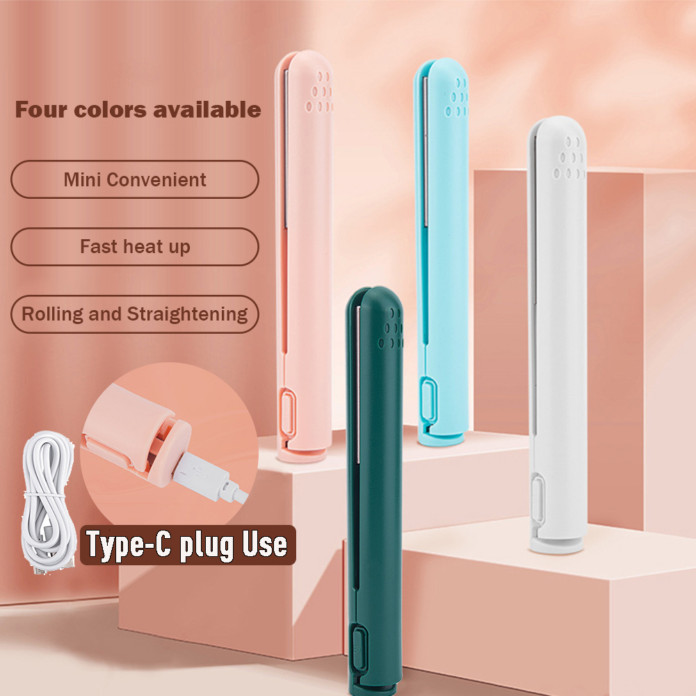 Hair Straighteners Portable Mini Straightener Iron Curler Dualpurpose Girls Curling Styling Tools DIY Home 230906