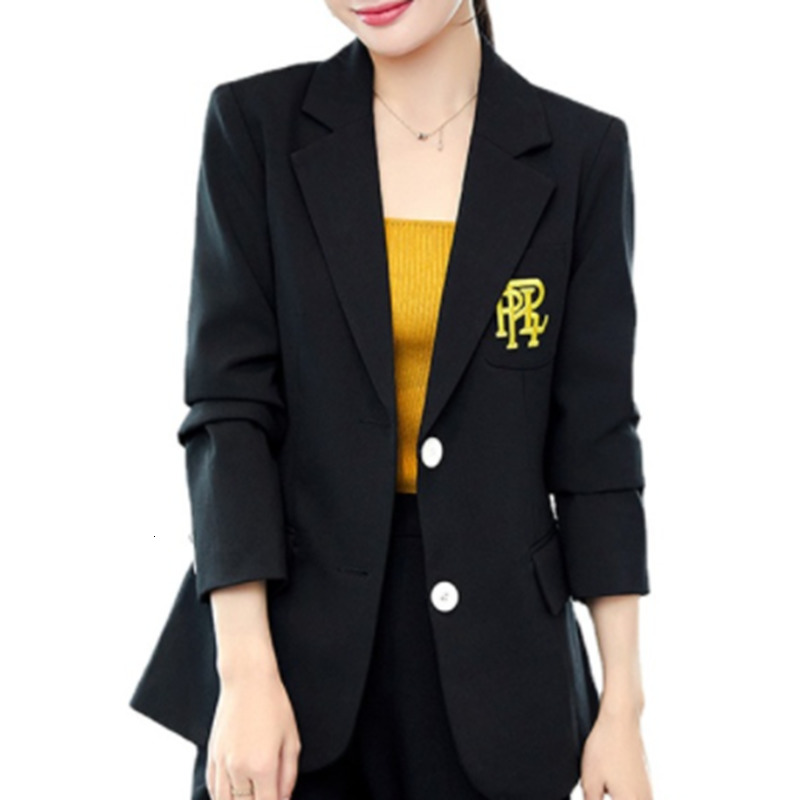 Womens Suits Blazers Blends Blazers Feminino for Traf Woman HighEnd Letter Embroidered Suit Tops Temperament Elegant Business Zevity Womens Clothing 2
