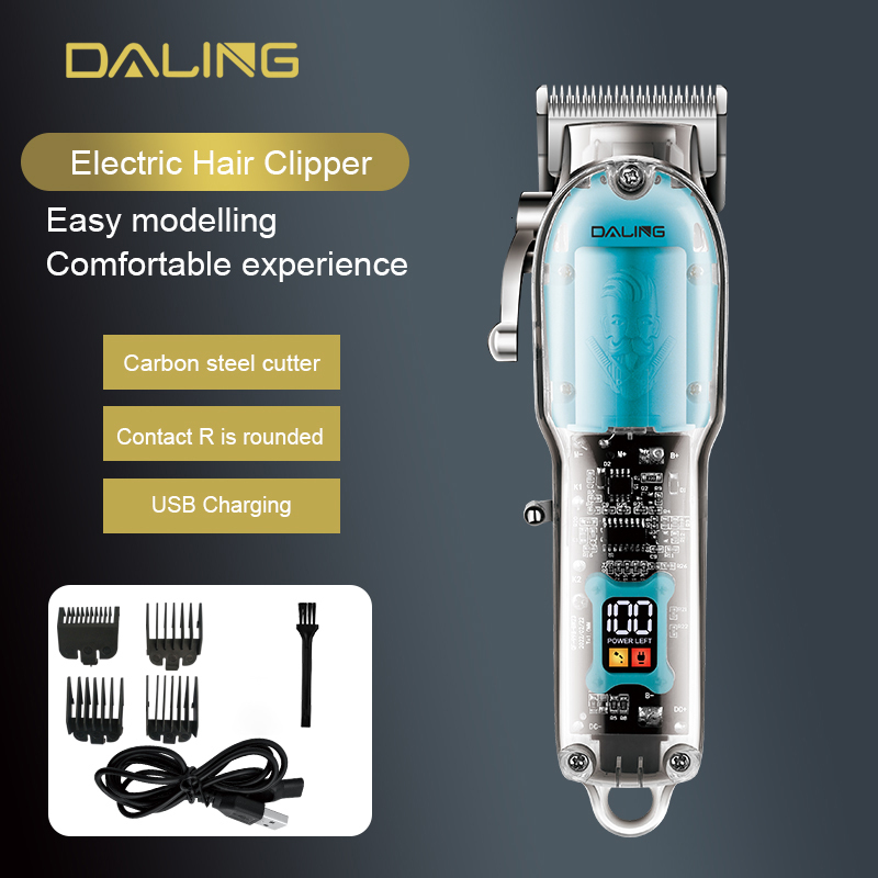 Electric Shavers Professional Cordless Hair Trimmer For Men Adjustable Rechargeable Clipper Cutting Machine Lithium Battery 230906
