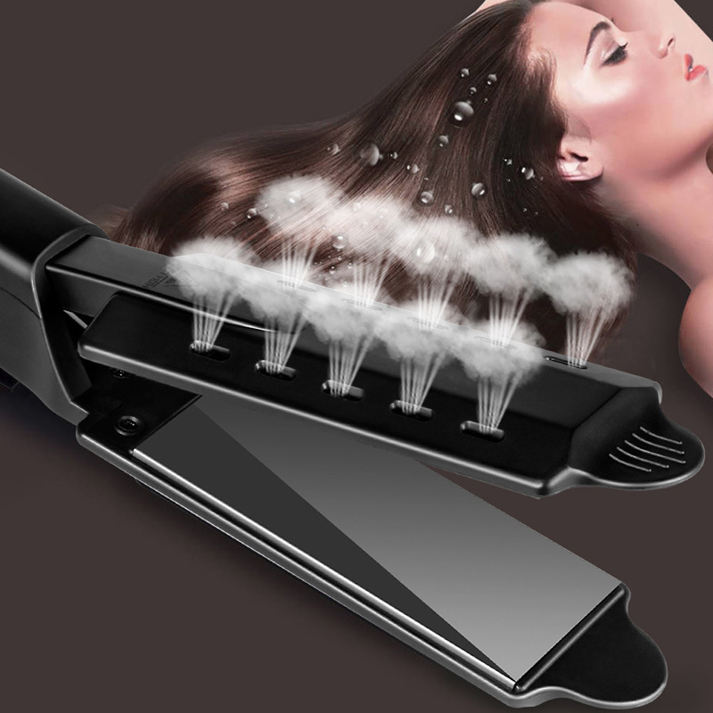 Hair Straighteners Ceramic Tourmaline Ionic Flat Iron Straighten FourGear Temperature Setting Salon Steam Straightener 230906