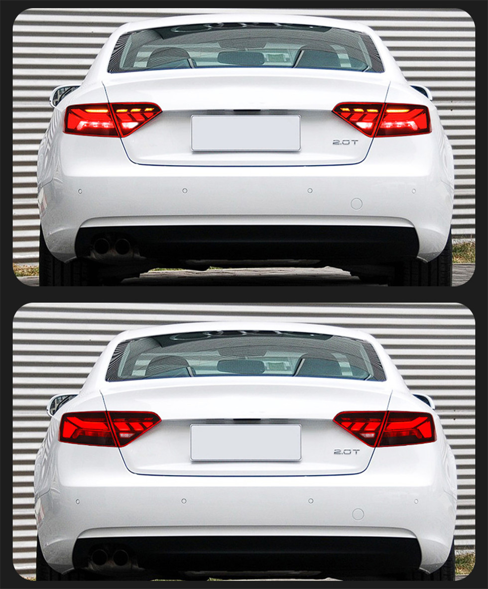 Taillight For A5 A5L 2008-20 16 Tail Lights RS5 Style Sequential Turn Signal Taillight LED Brake Lights Reverse Stop Lamp