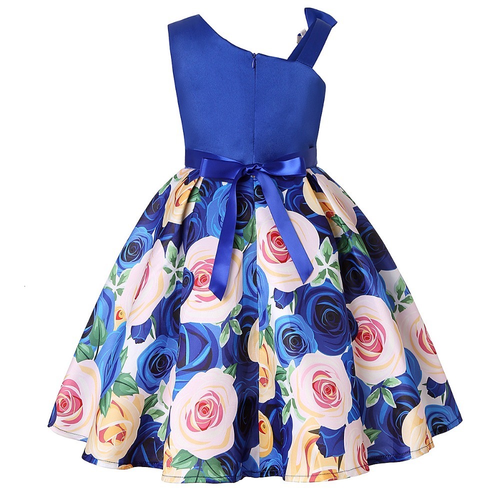 Girl s Dresses Summer Kids Flower for Girls Christmas Children Clothing Dress Princess Brithday Wedding Party Baby Girl With Bow 230906