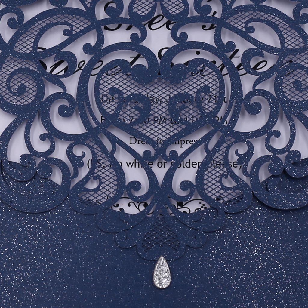 2021 Laser Cut Wedding Invitations OEM in 41 Colors Customized Hollow With Folded Gates Personalized Wedding Invitation Cards ZZ