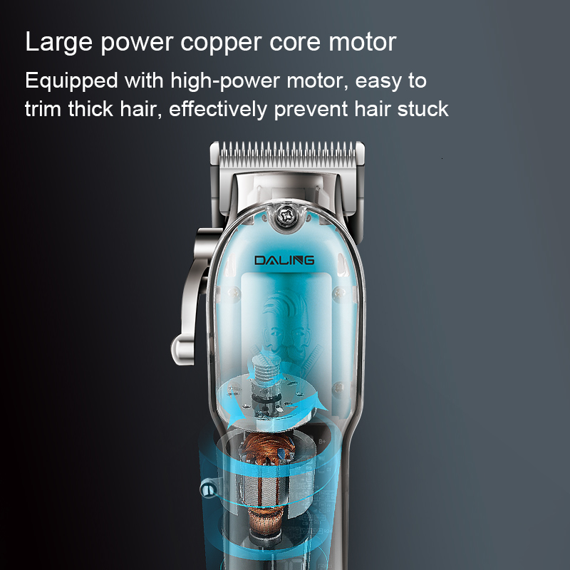 Electric Shavers Professional Cordless Hair Trimmer For Men Adjustable Rechargeable Clipper Cutting Machine Lithium Battery 230906