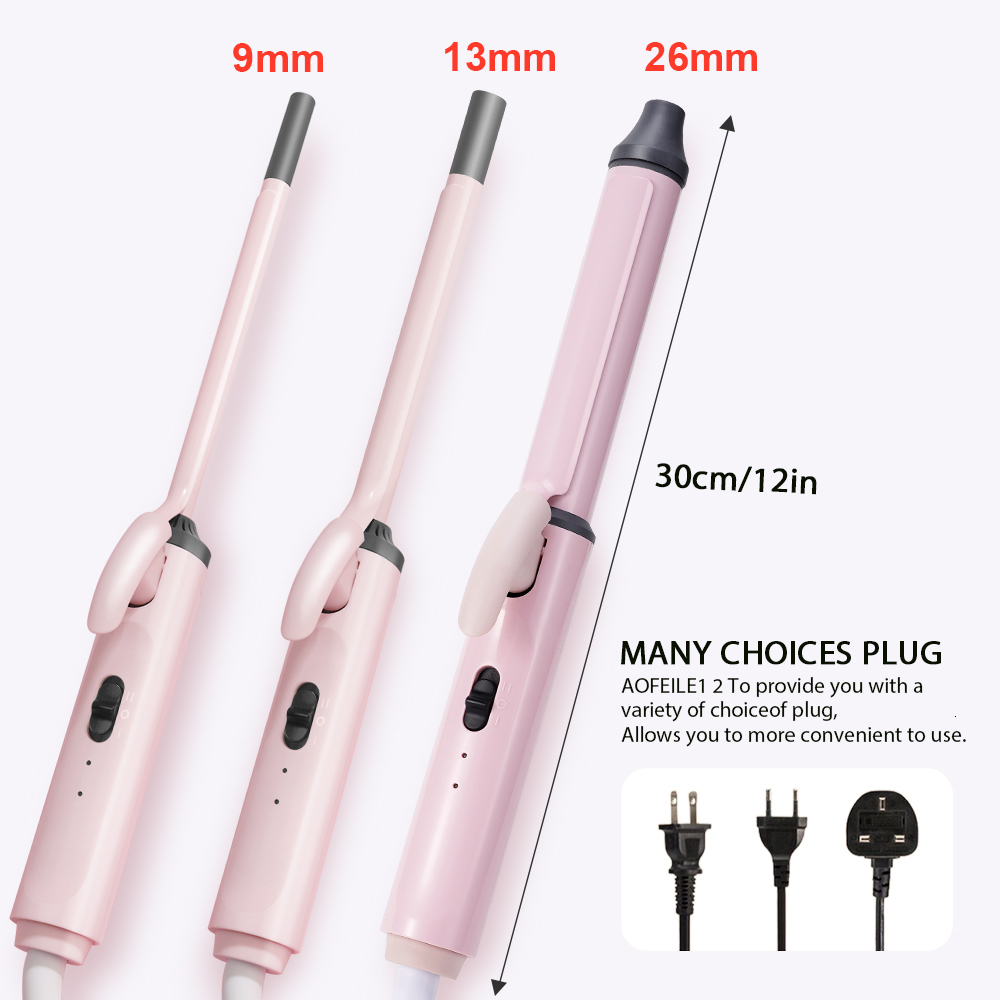Curling Irons Mini Hair Curler 9mm13mm26mm Electric Iron Professional Ceramic Wand Wave Styling Tool 230906