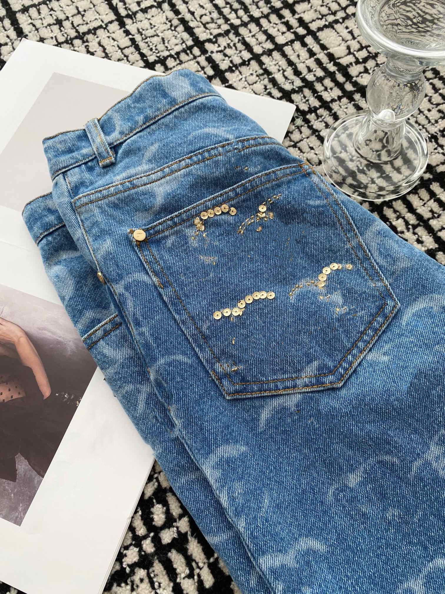 2023 womens retro jeans women's jacket female runway designer dress casual long-sleeved top clothing suit L4 Free shipping