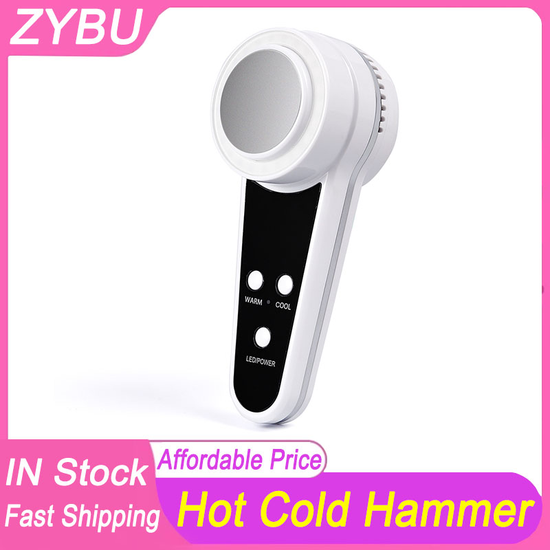 Mini Hot Cold Hammer Facial LED Photon Therapy Beauty Device Skin Lifting Facial Rejuvenation Tightening Anti Wrinkle Aging Heating Cooling Compress M