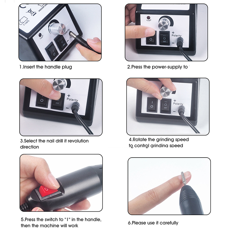 Nail Manicure Set Professional Drill Machine Electric Sander Gel Cuticle Remove Lathe File Polish Tool 230906