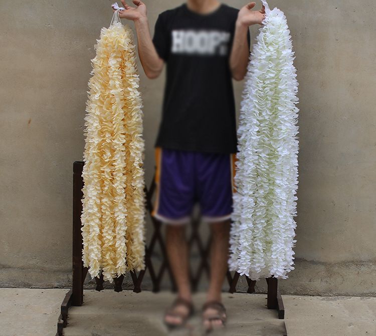 Decorative Flowers 100CM Artificial Cherry Blossom Vine Silk Strings For Party Wedding Ceiling Decor Fake Garland Arch Ivy Diy ZZ