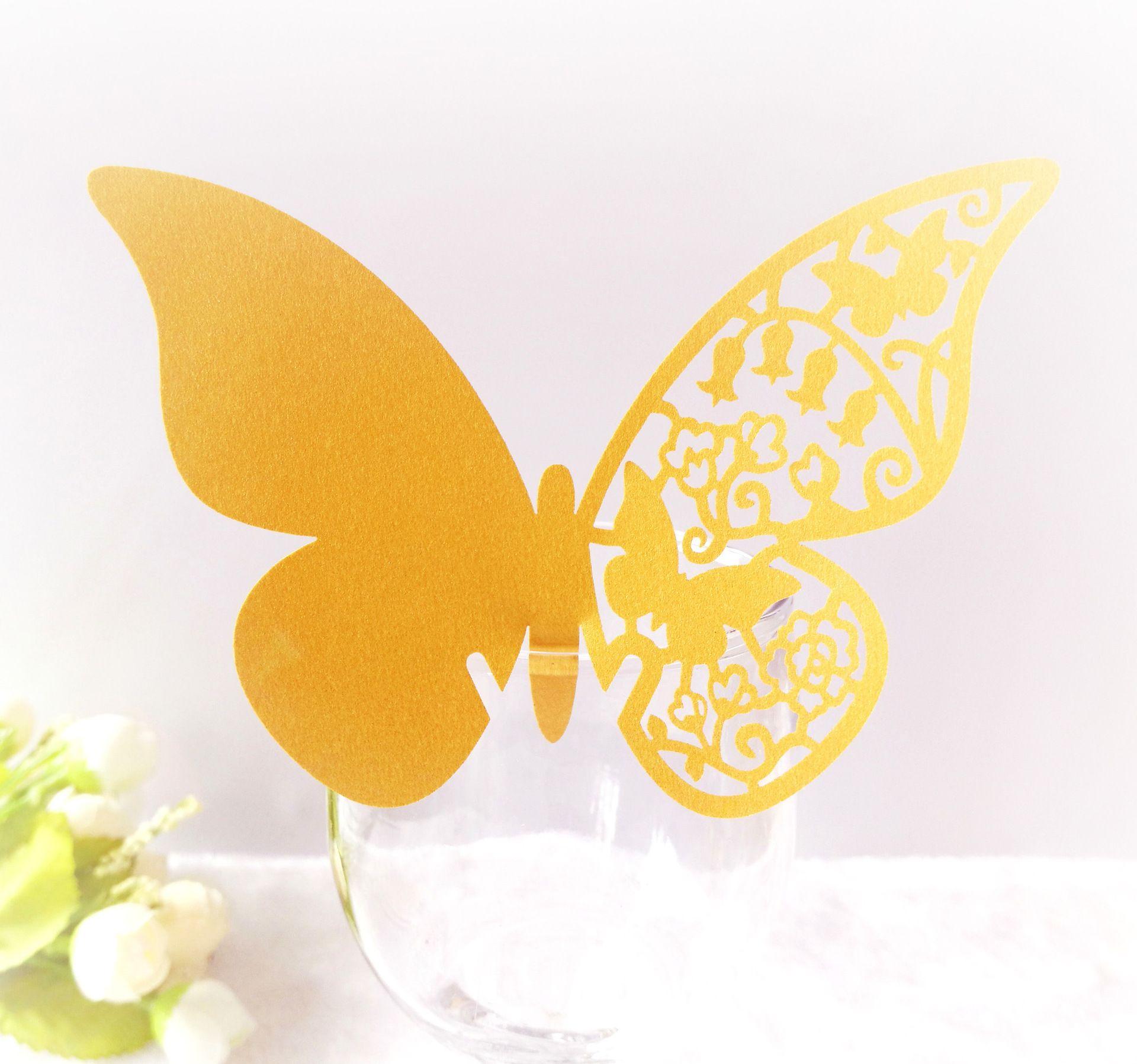 Laser Cut Place Cards With Butterfly Paper Cutting Name Party Place Wedding Decorations ZZ