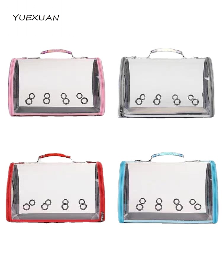 yuexuan transparent cat bag space capsule style large space portable pet bag breathable outdoor portable cat and dog bag carriers