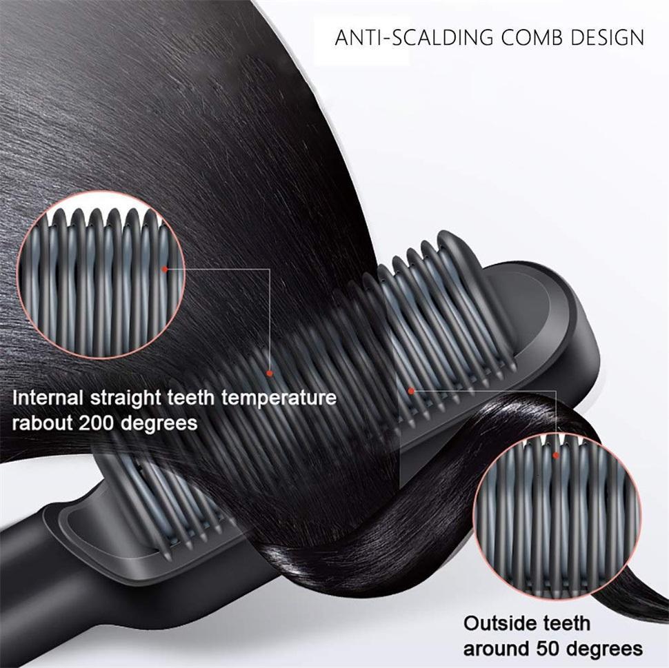 Hair Straighteners Mini Straightener Brush Comb Customized Styling Tools 230906