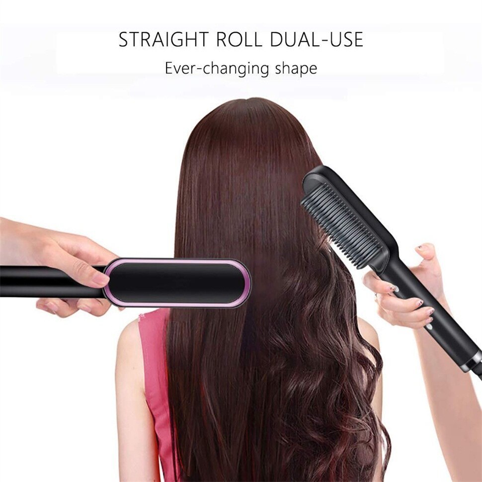 Hair Straighteners Straightener Professional Quick Heated Electric Comb Personal Care Multifunctional Hairstyle Brush 230906