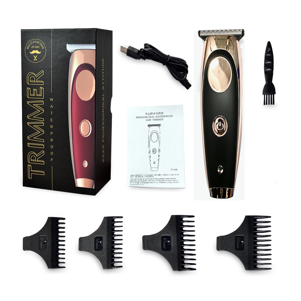 Electric Shavers 100240V Waterproof Professional Balding Hair clipper Trimmer cutting Machine 01mm Steel Blade Beard trimer 230906