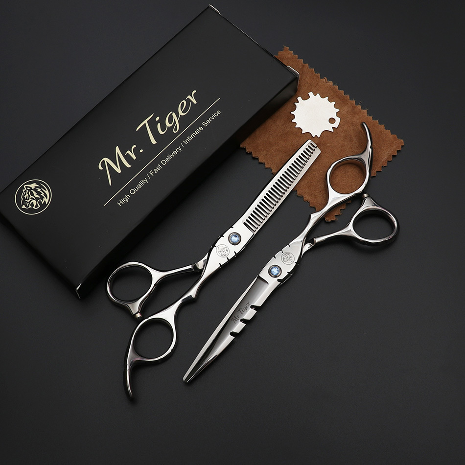 Scissors Shears Japan 440C 55 60 Hair Professional Hairdressing Cutting Thinning Barber Salon 2023 230906