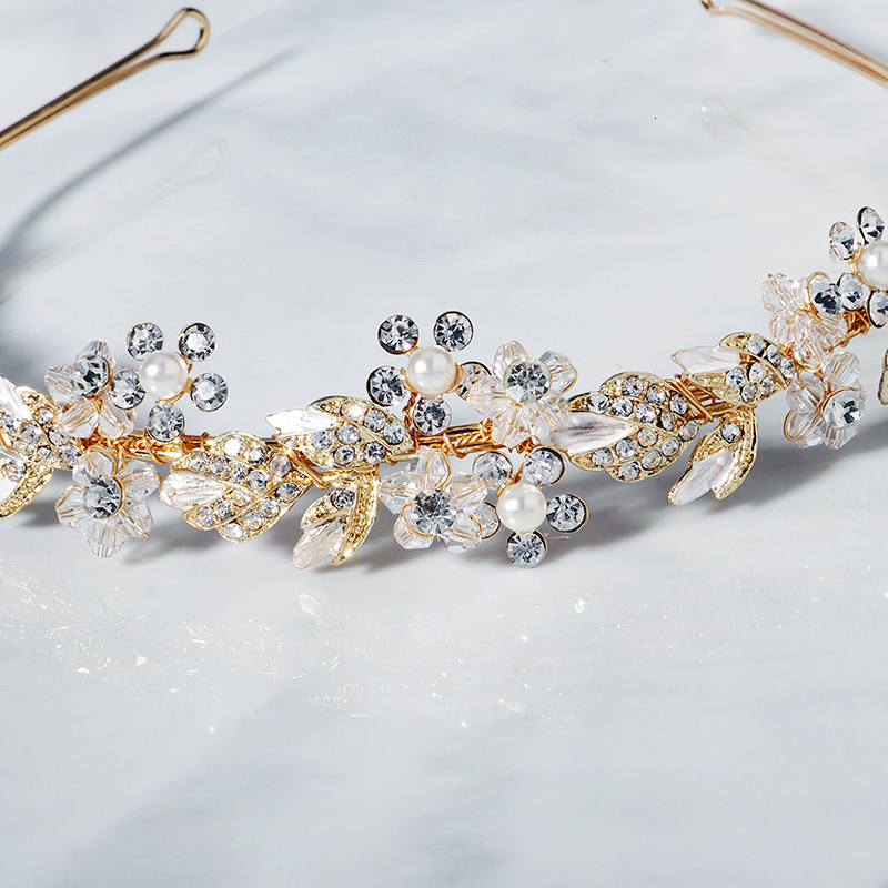 Wedding Hair Jewelry Miallo Fashion Flower Crystal Headbands for Women Hair Accessories Silver Color Crown Wedding Bridal Hair Jewelry Headpiece Gift 