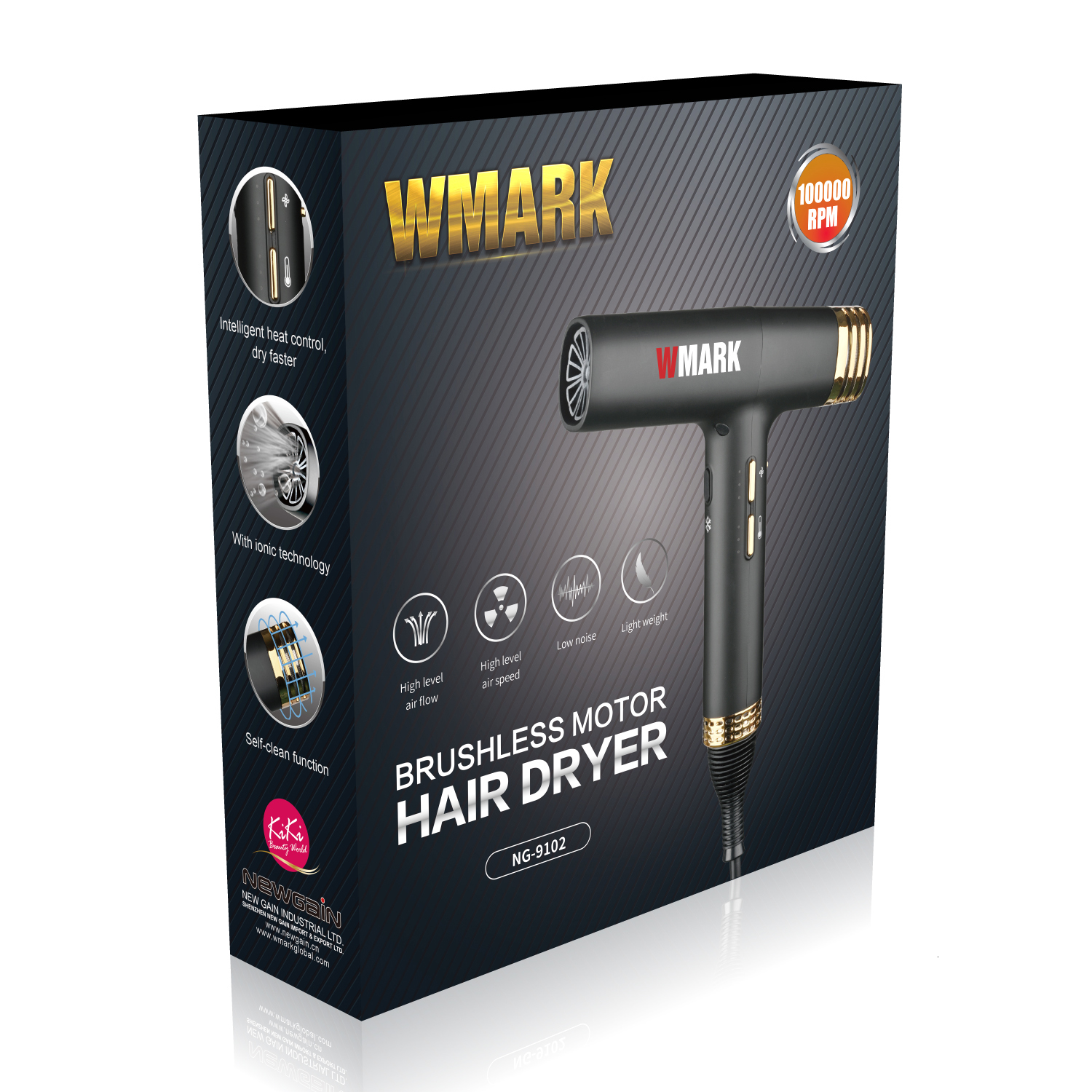 Other Massage Items 2023 WMARK Brushless motor cold air hair dryer NG9102 quickdrying intelligent thermostatic 230906
