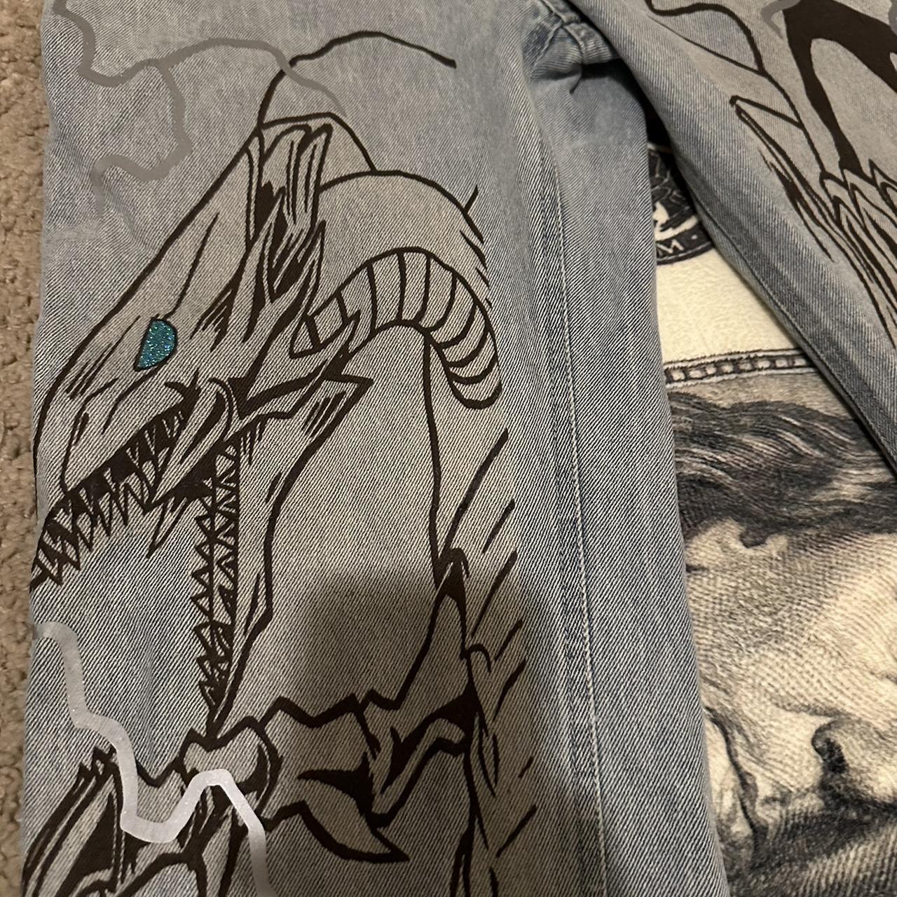 Men's Jeans Y2K Jeans Men Anime Graphic Harajuku Fashion HipHop Denim Pants Women Streetwear Casual Baggy Oversize Trouser japanese jean 230907