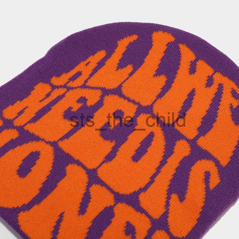 Beanie/Skull Caps All We Need Is Money Beanies Hat Jacquard Letter Knitted Cap Y2K Hip Hop Pullover Bonnets Women Men Winter Elastic Warm Skullies x09