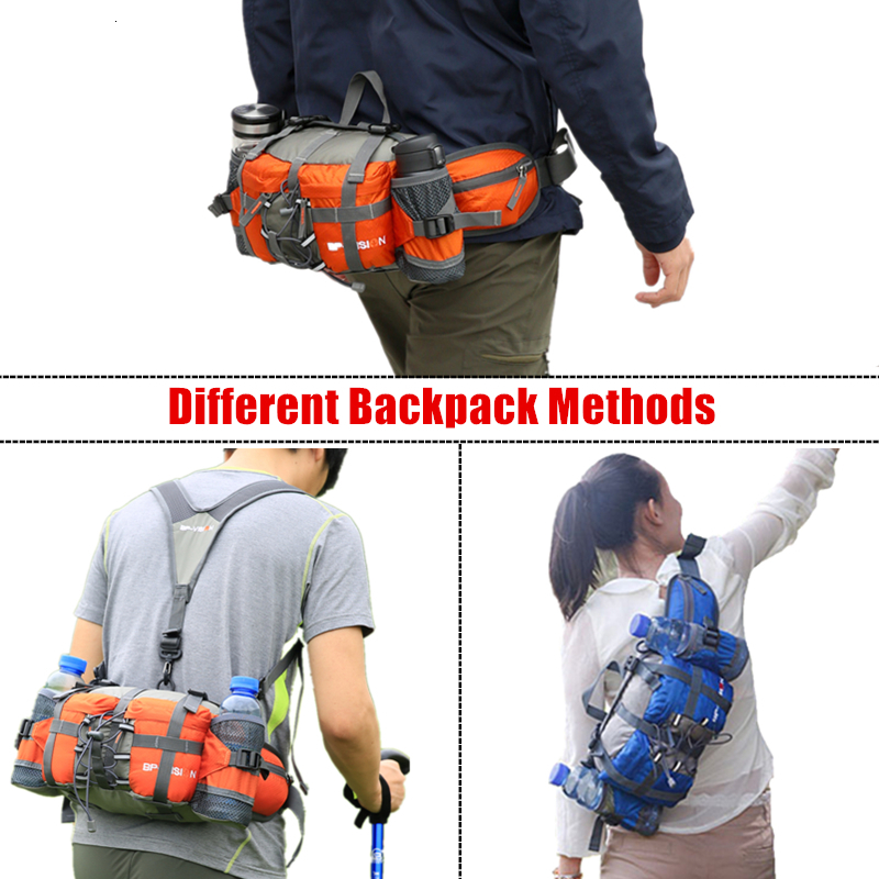 Backpack Outdoor Hiking Waist Bag Water Cycl Backpack Sports Mountain Bottle Waterproof Nylon Camping Mochila Hiking Accessories Hunting 230907