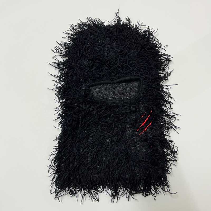 Beanie/Skull Caps 1pcs Y2k Embroidered Baraklava Full Ski Mask Fashion Knitted Camo Headwear Unisex Y2K Knitted Hat Women's Men's Mask x0907