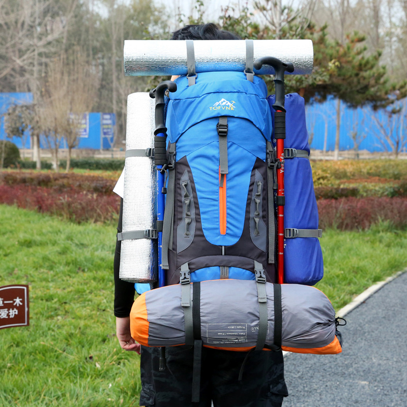 Backpack 70L Camping Backpack Men's Travel Bag Climbing Rucksack Large Hiking Storage Pack Outdoor Mountaineering Sports Shoulder Bags 230907