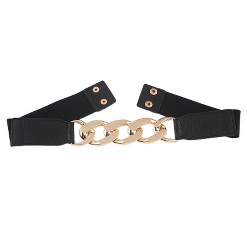 Belts Fashion Chain Belt Elastic Metal Waist Belts for Women Ladies Coat Dress Belt Waistband 230907